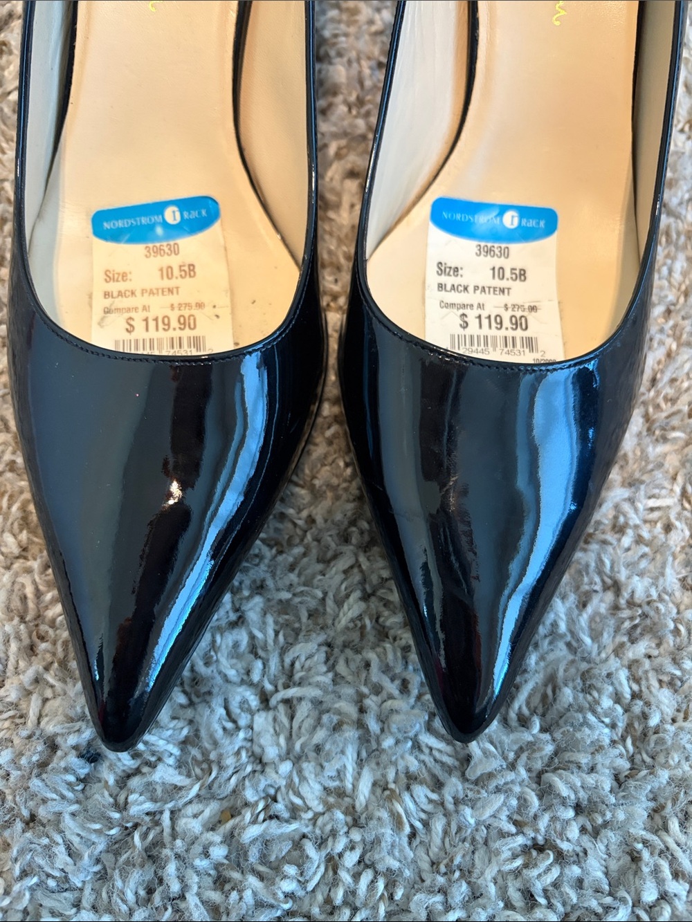 Cole Haan Black Patent Pointed-Toe Pumps - Picture 4 of 6
